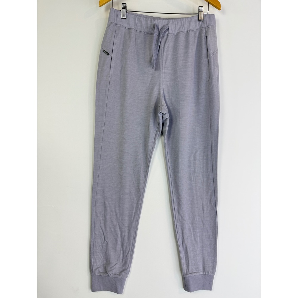 Icebreaker Jogger Pants Women Medium Lavender Gray Merino Wool Blend 13353